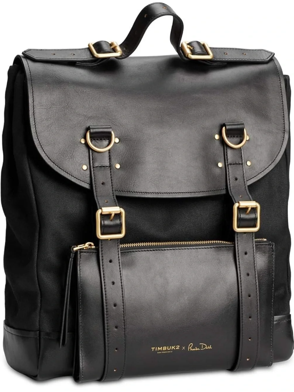 RARE Timbuk2 x Phoebe Dahl JetSet Convertible Leather & Canvas Backpack+Clutch